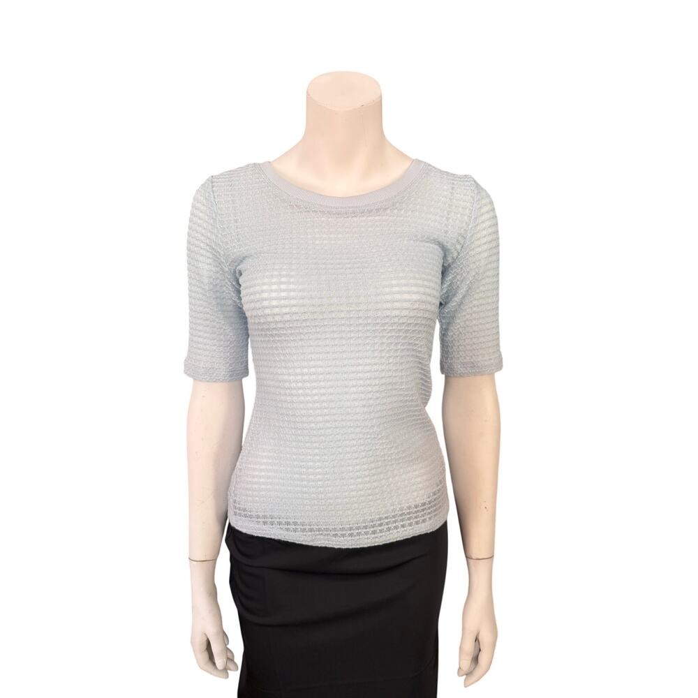 Pilcro Anthropologie Shirt Women's Small Waffle Light Blue